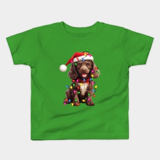 Christmas Dog Boykin Spaniel Kids T-Shirt